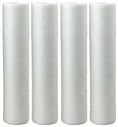 tier1 10 micron 20 inch x 4.5 inch | 4-pack spun wound polypropylene whole house sediment water filter replacement cartridge | compatible with hydronix sdc-45-2010, home water filter
