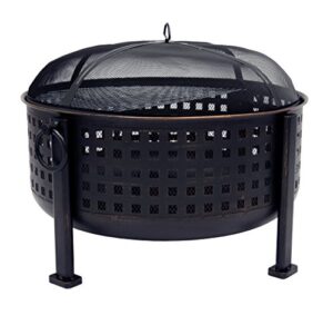 pleasant hearth ofw821rc langston 12" deep bowl fire pit