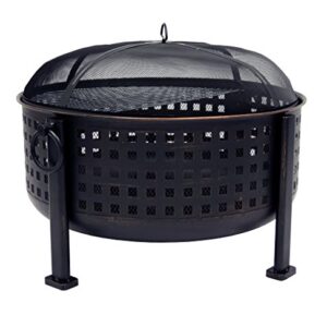 Pleasant Hearth OFW821RC Langston 12" Deep Bowl Fire Pit