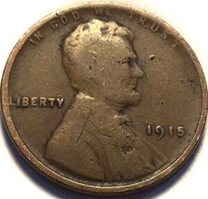 1915 p lincoln wheat cent penny seller good