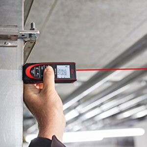 Leica DISTO D2 New 100m/330ft Metric Imperial Laser Distance Measure with Bluetooth 4.0 - Black/Red