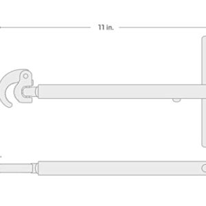 TEKTON 10 to 17 Inch Telescoping Basin Wrench (3/8 - 1-3/8 in.) | WRN92002