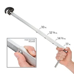 TEKTON 10 to 17 Inch Telescoping Basin Wrench (3/8 - 1-3/8 in.) | WRN92002