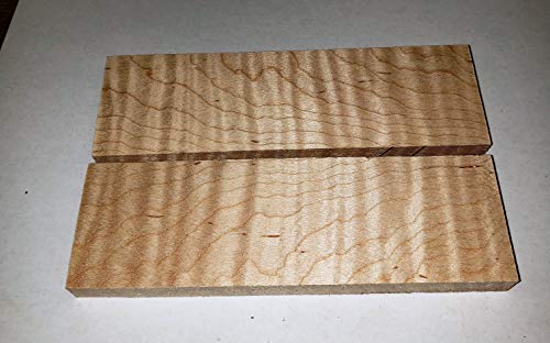 Curly Maple Knife Scales - 3/8"x1.5x5" - 2 Pack