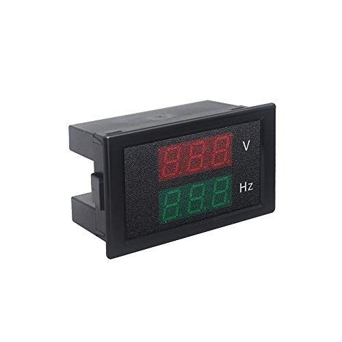 KETOTEK Digital AC Voltmeter Panel Mounting Meter AC80-300V Frequency Counter 45.0-65.0 HZ LED Display Voltage Volt Frequency Meter Tester Gauge