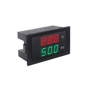 KETOTEK Digital AC Voltmeter Panel Mounting Meter AC80-300V Frequency Counter 45.0-65.0 HZ LED Display Voltage Volt Frequency Meter Tester Gauge