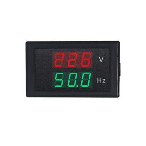 KETOTEK Digital AC Voltmeter Panel Mounting Meter AC80-300V Frequency Counter 45.0-65.0 HZ LED Display Voltage Volt Frequency Meter Tester Gauge