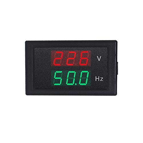 KETOTEK Digital AC Voltmeter Panel Mounting Meter AC80-300V Frequency Counter 45.0-65.0 HZ LED Display Voltage Volt Frequency Meter Tester Gauge