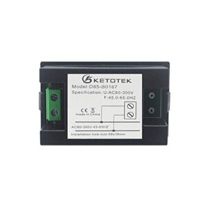 KETOTEK Digital AC Voltmeter Panel Mounting Meter AC80-300V Frequency Counter 45.0-65.0 HZ LED Display Voltage Volt Frequency Meter Tester Gauge