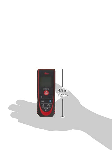 Leica 838725 DISTO D2 New 330ft Laser Distance Measure with Bluetooth 4.0, Black/Red, 1.7 x 1 x 4.6 inches