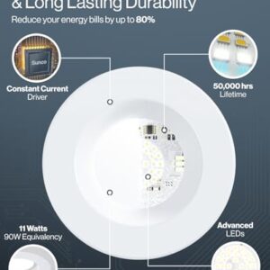 Sunco 10 Pack Retrofit LED Recessed Lighting 4 Inch, 5000K Daylight, Dimmable Can Lights, Baffle Trim, 11W=60W, 660 LM, Damp Rated - ETL