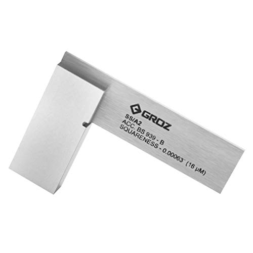 Groz 01000 2" Precision Steel Square, 16 Microns Squareness