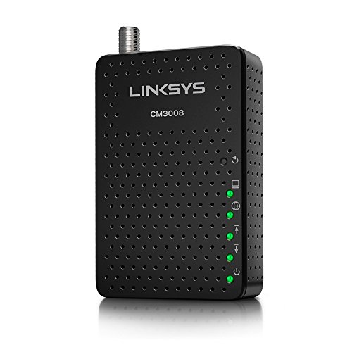 Linksys DOCSIS 3.0 8x4 Cable Modem Certified with Comcast Xfinity, Spectrum, Cox (CM3008)