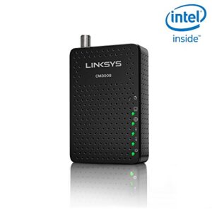 Linksys DOCSIS 3.0 8x4 Cable Modem Certified with Comcast Xfinity, Spectrum, Cox (CM3008)