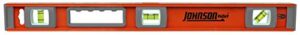 johnson level & tool 1254-2400 magnetic heavy duty i-beam aluminum level, 24", orange, 1 level