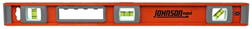 Johnson Level & Tool 1254-2400 Magnetic Heavy Duty I-Beam Aluminum Level, 24", Orange, 1 Level