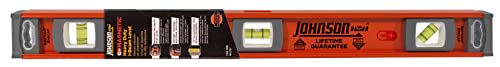 Johnson Level & Tool 1254-2400 Magnetic Heavy Duty I-Beam Aluminum Level, 24", Orange, 1 Level