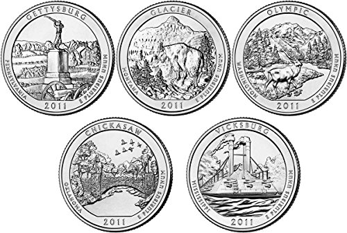 2010 P, D 2010-2021 BU National Parks Quarters - 112 coin Set Uncirculated