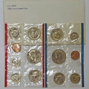 1980 P & D Mint Set Uncirculated Coin Set OGP