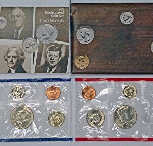 1985 P & D Mint Set Uncirculated Coin Set OGP