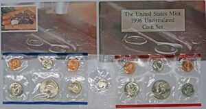 1996 p & d mint set uncirculated coin set ogp