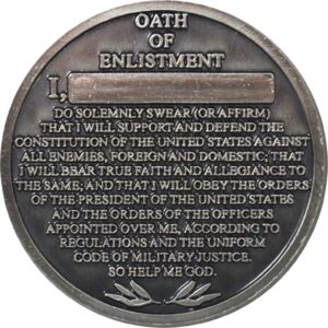 military productions air force oath of enlistment challenge coin