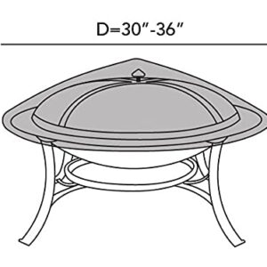 Covermates Round Firepit Top Cover - Light Weight Material, Weather Resistant, Elastic Hem, Fire Pit Covers-Green