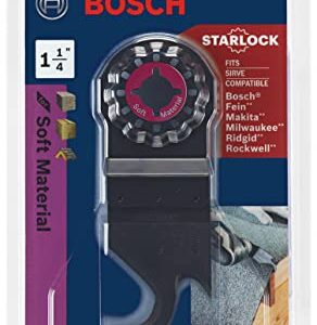 BOSCH OSL138K 1-Piece 1-1/4 In. Starlock Oscillating Multi Tool Soft Materials High-Carbon Steel Hook Knife Blade for Cutting Applications in Carpet, Cardboard, Asphalt Shingles