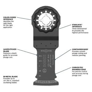 BOSCH OSL005C 5-Piece Starlock Oscillating Multi Tool Assorted Set Blades for Mixed Applications in Metal, Wood and Other General Purpose Materials with Included Case