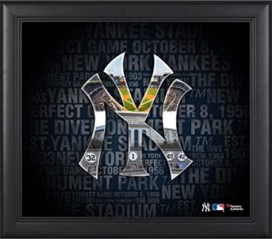 new york yankees framed 15" x 17" team heritage collage - mlb team plaques and collages