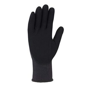 Carhartt Men's All Purpose Micro Foam Nitrile Dipped Glove, Gunmetal, Large