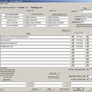 Simple Invoice Printer