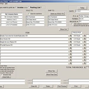 Simple Invoice Printer