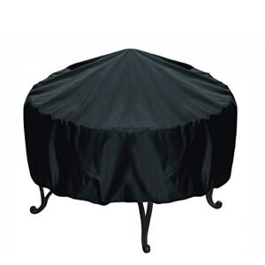 30-inch round fire pit cover, black