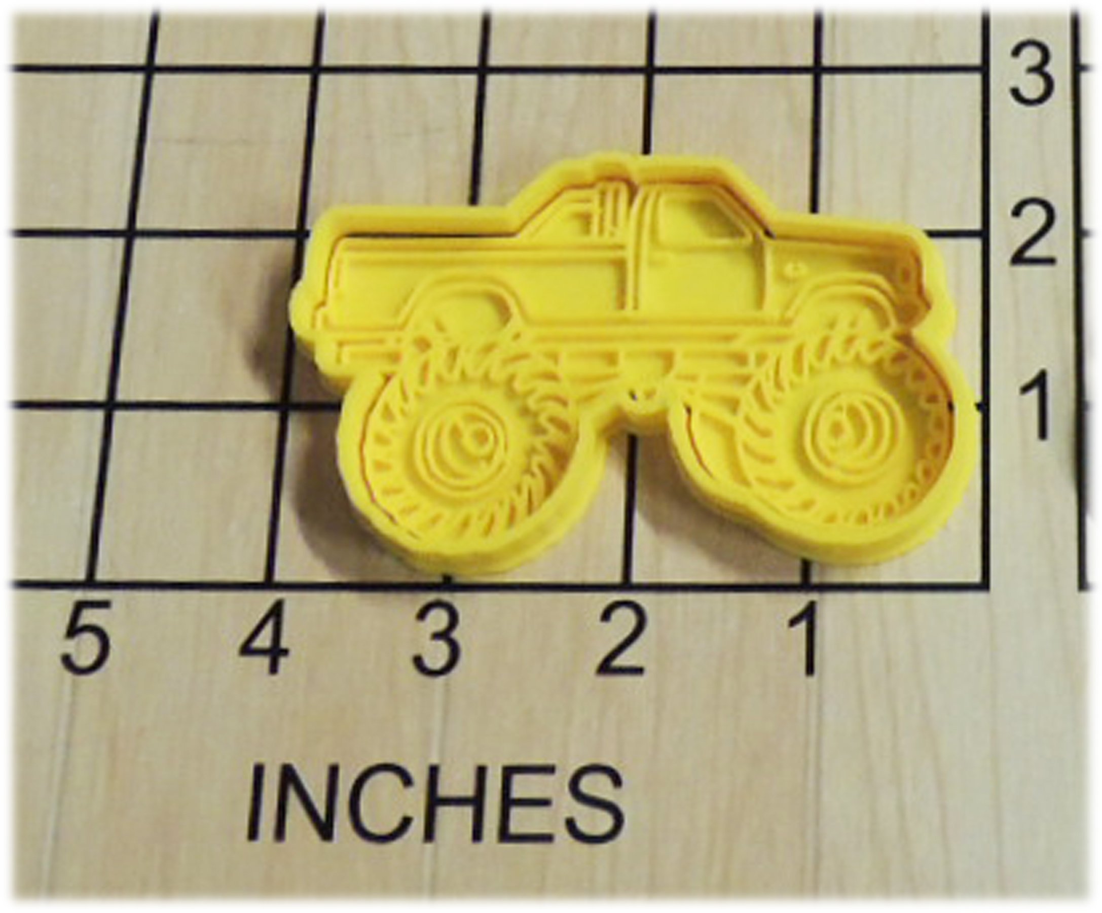 Mudding Monster Truck Shaped Cookie Cutter and Stamp #1265