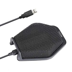 movo mc1000 conference usb microphone for computer desktop and laptop with 180° / 20' long pick up range compatible with windows and mac for dictation, recording, youtube, conference call, skype
