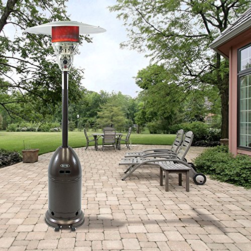 Dyna-Glo DGPH201BR Premium Hammered Bronze Outdoor Propane Patio Heater - 48,000 BTU