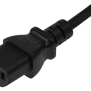 6 Feet (2 Meters) 14AWG Heavy Duty 3 Prong Monitor (Universal Power Cord) Computer Power Cord 6ft (2M) 3 Conductor (IEC320 C13 to NEMA 5-15P) 15 Amp AC Power Cable CNE593692