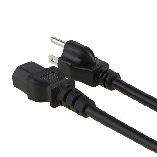 6 Feet (2 Meters) 14AWG Heavy Duty 3 Prong Monitor (Universal Power Cord) Computer Power Cord 6ft (2M) 3 Conductor (IEC320 C13 to NEMA 5-15P) 15 Amp AC Power Cable CNE593692