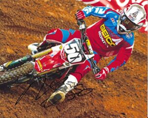 malcolm stewart, supercross, motocross, signed, autographed, 8x10 photo, a coa with the proof photo of malcolm signing will be included.