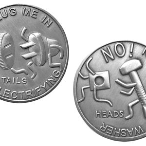 Thompson Emporium Man Humor Plug Me in Heads & Tails Good Luck Novelty Coin - Gift for Men