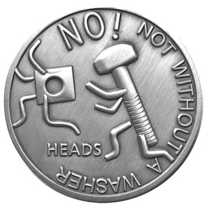 Thompson Emporium Man Humor Plug Me in Heads & Tails Good Luck Novelty Coin - Gift for Men