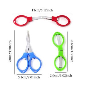 yueton 4pcs Colorful Plastic Handle Folding Safety Scissors