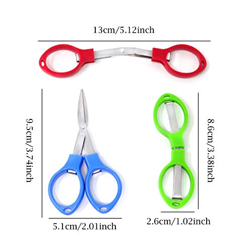 yueton 4pcs Colorful Plastic Handle Folding Safety Scissors