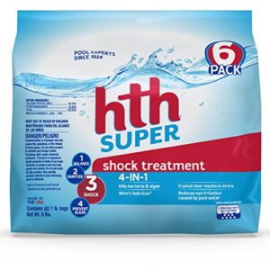 hth 52008 super shock treatment swimming pool cleaner, pack of 6