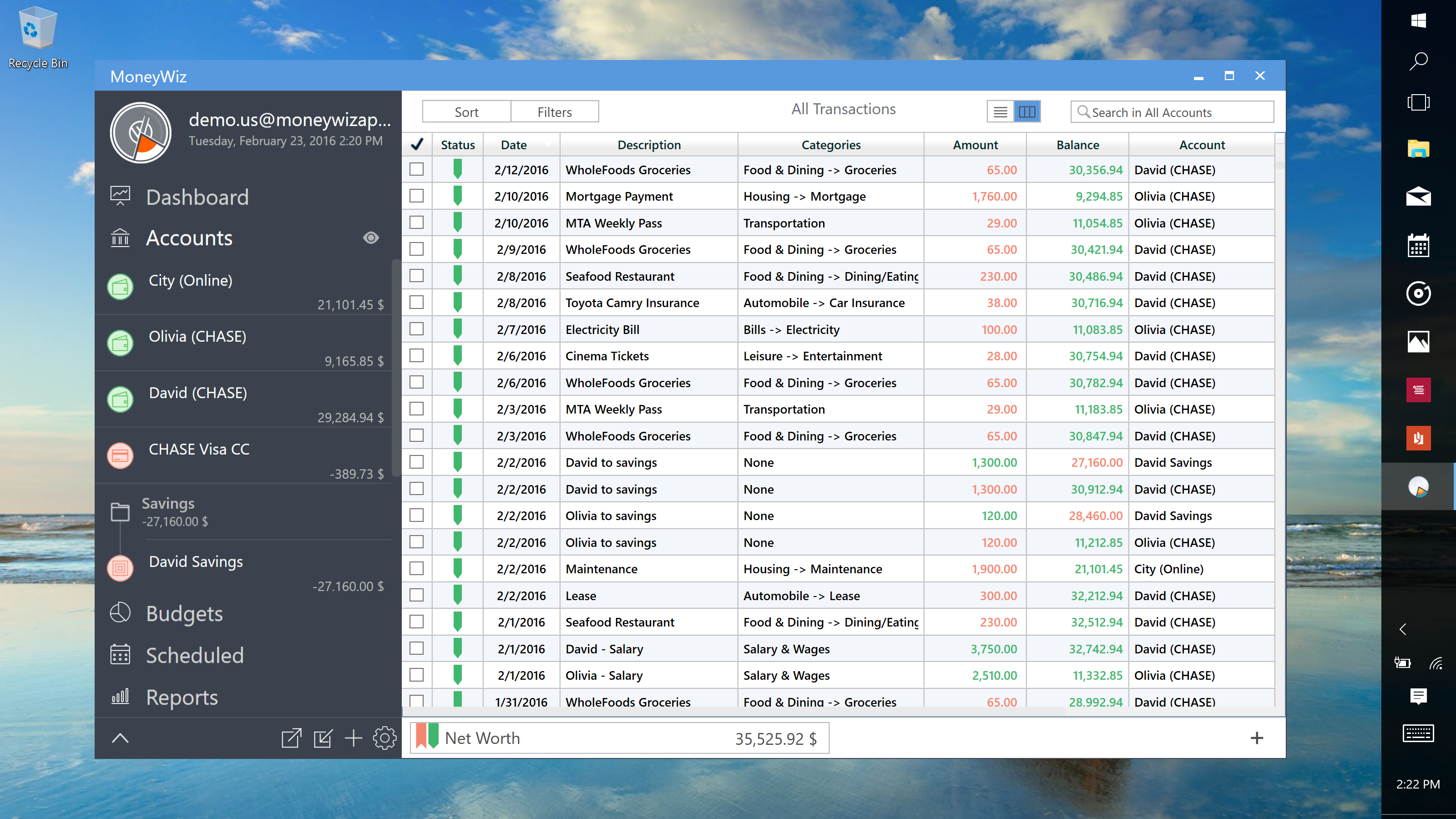 MoneyWiz 2 - Personal Finance for Windows [Online Code]