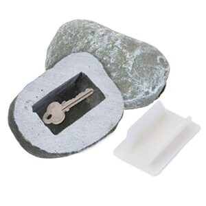 bits and pieces - hide-a-key stone safe gadget - fake rock spare key hider - weather resistant yard decorations - decorative garden stones