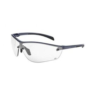 bolle safety 40237, silium+ safety glasses platinum, dark gunmetal frame, clear lenses