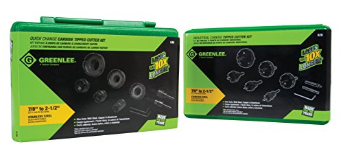 Greenlee - Carbide Cutter, Qck Chnge, 8Pc, Hole Making (648)