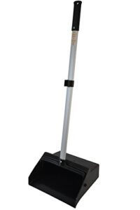 janico 1085 commercial lobby dustpan upright, aluminum handle, 37” length, black